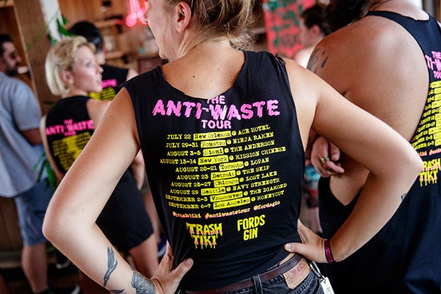 Trash Tiki Tour Dates back of T-Shirt